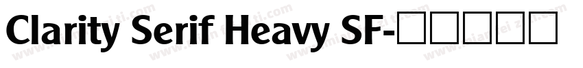 Clarity Serif Heavy SF字体转换